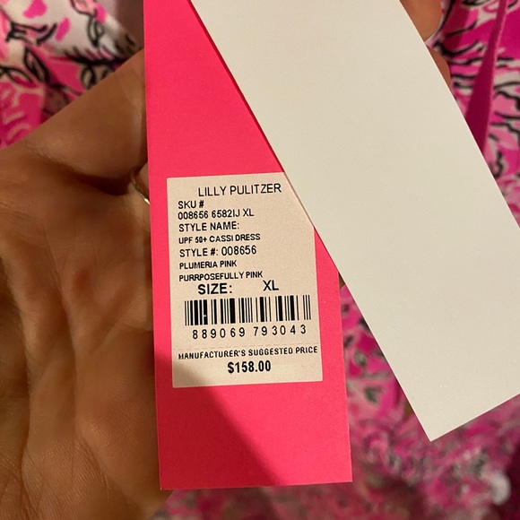 Lilly Pulitzer cassi dress plumeria pink XL - Picture 4 of 8